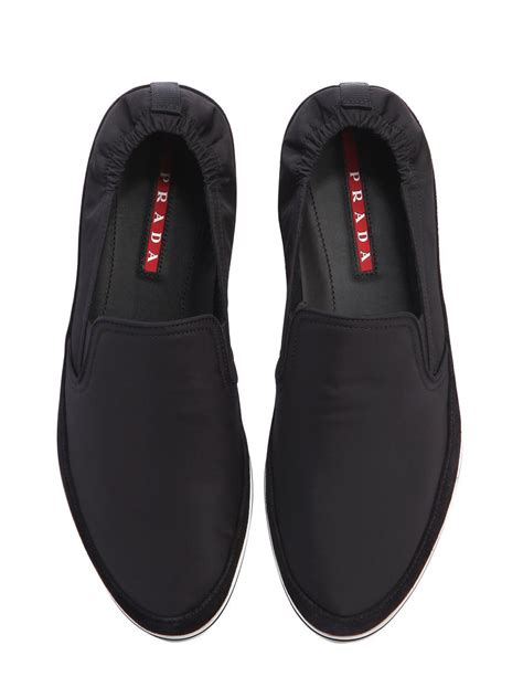 prada black sneakers men|prada men's slip on sneakers.